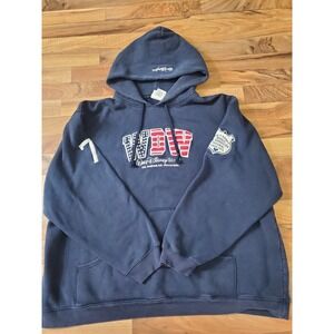 Y2K Walt Disney World Red White Blue Mickey Embroidered Hoodie Men's Size XXXL